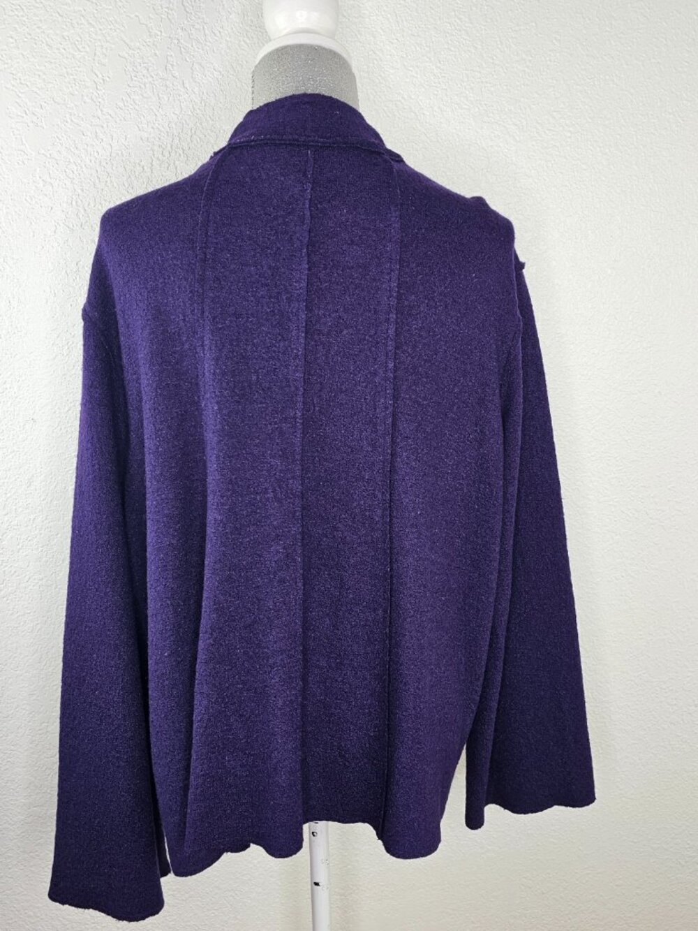 Coldwater Creek Women’s Boiled Wool Swing Blazer Jacket Purple Size 1X - Picture 5 of 7